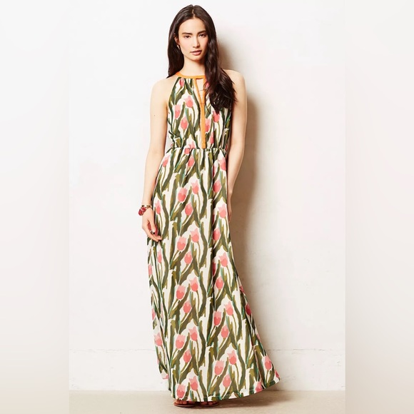Anthropologie Dresses & Skirts - ANTHROPOLOGIE VINEET BAHL Portia Floral Sequin Maxi Dress Size 8